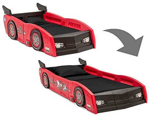 Delta Children Grand Prix Race Car Toddler-to-Twin Bed, Red