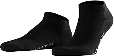 FALKE Men's Cool 24/7 M Sn Cotton Low-Cut Plain Trainer Socks 1 Pair, Black 3000, 7-8