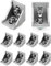 QWORK Mounting Material Angle Mounting Material 40 x 40 mm Groove 8 Aluminium Profile for Aluminium Profile Angle Wall Mount Mounting Material Pack of 10