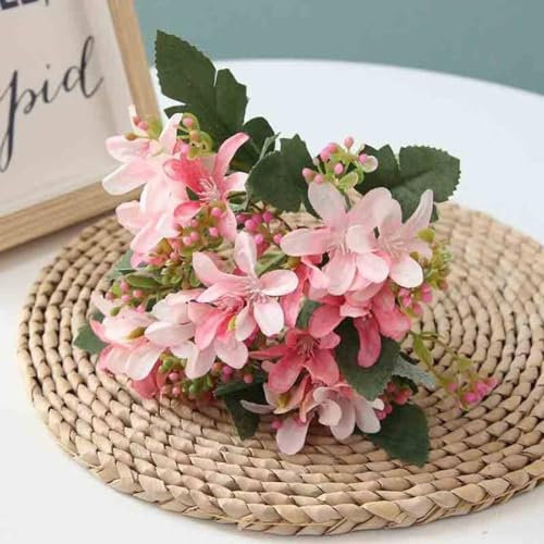 LVTFCO Narzisse Orchidee Weiß Hochzeit Brautstrauß DIY Scrapbook Künstliche Hausdekoration,3