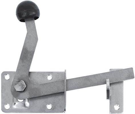 Connex 80 x 55 mm Hook – Stainless Steel peat Trap with knob Latch/Garden Lock/Wooden gate Fitting / HVRJ20066, Blue galvanised