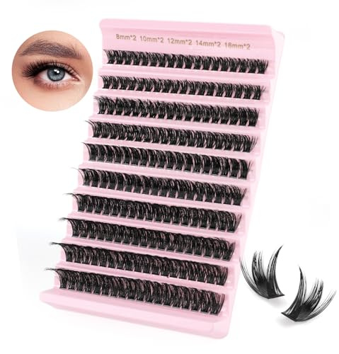 Sixstarhair Lash Clusters 80D Volume Individual Eyelashes 8-16mm | Reusable Lashes Individual Cluster, Thick D Curl, Lash Extensions DIY at home
