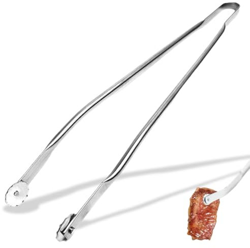 XKSOCT 1 pezzo Pinza girevole Rotabile in Acciaio Inox per Barbecue,Utensili da Cucina,Accessori da (30cm)