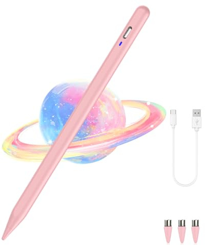 Stylus Pen Android for Samsung Galaxy Tab A11+/A11/A9/A9+/A8/A7/A7lite | 35 Min Fast Charge Stylist for Writing/Drawing,Tablet Pencil for iPhone/Switch/Samsung/Mi/HW/Lenovo/Poco X8Pro-Gradient Pink