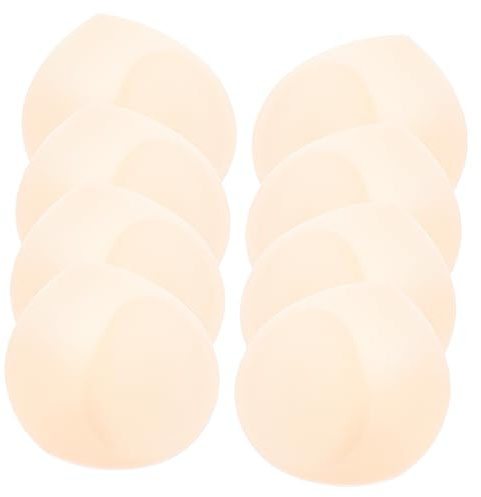 FOMIYES 8pcs Sponge Pads Inserts for Swimwear Sports Bras Comfortable Cushions Removable Washable Suitable for Backless Dresses and Nursing Bras Skin Tone