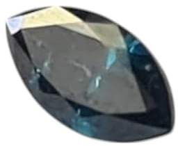 Gems For Jewels Diamant bleu taille marquise, 4,2 x 2,4 mm, diamant bleu scintillant à facettes, pour bague de fiançailles et alliance, cadeau pour elle - PDD788