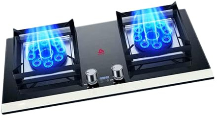 Gas Cooker,5.2KW Rated Power,Energy-gathering square furnace rack,Campervan Cooktops,for Student Accommodation Camping Caravan(NG)