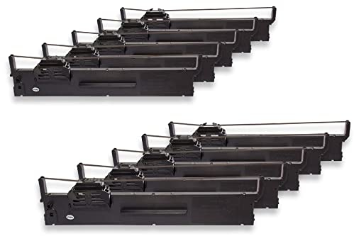 vhbw 10x Farbband Schriftband kompatibel mit Epson PLQ20K, PLQ 20 M, PLQ 22 CS, PLQ 22, PLQ 22 CSM Nadeldrucker, Bondrucker - Schwarz