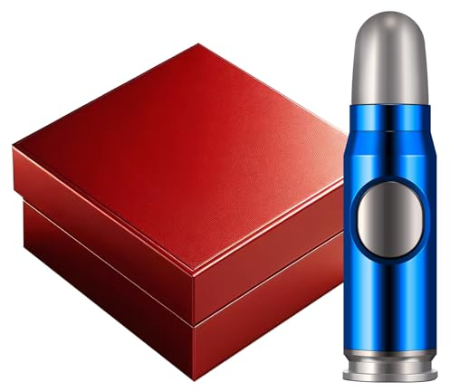 Navpeak Windproof Butane Torch Lighter - Refillable Jet Flame Lighter Bullet Shaped for Candles, Outdoor, Desserts, and Baking, BBQ & Emergency Survival Gear (Butane Not Included) (Blue)