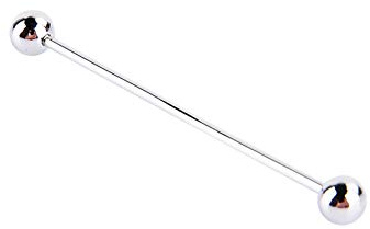 2 stycken broscher bröllop födelsedagsfest 6 cm, dekor skjortkrage män silverpläterad slipsnål stud barbell stängning brosch