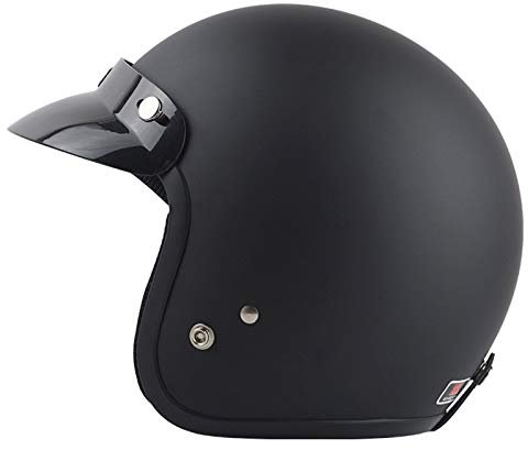 GAOZHE Casco a Scodella Casco Semi-Integrale Casco Moto, Aperto Jet Caschi, Casco A Scodella,Scooter Motorino Vintage Caschi Cromwell, Donna Uomo con- DOT Omologato