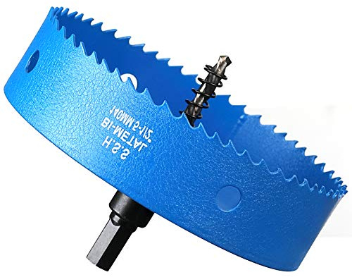 Lochsäge 140mm, M42 HSS Lochbohrer Set Bimetall mit Sechskant-Schaft und Zentrierenden Metallbohrern Bohrkronen Set für Metall,Eisen,Aluminium,Holz,Trockenbau, Kunststoff, Faserplatten, Blau