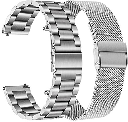 TRUMiRR Kompatibel mit Galaxy Watch5 40mm/Watch 4 40mm Armband,Mesh Gewebte Edelstahl 20mm Uhrenarmband Metall Armband für Samsung Galaxy Watch Active2