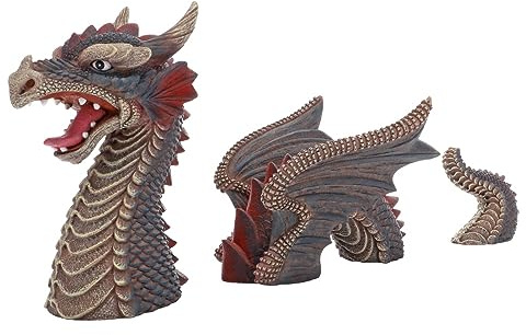 Hobby Aquaristik Red Dragon 2 I 31,5 x 16 x 13,5 cm I 3- teilige Dekoration I Keine Beeinflussung der Wasserqualität I Leicht zu reinigen
