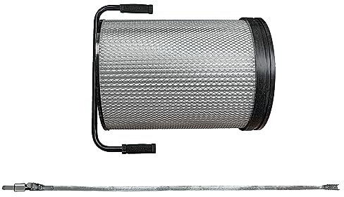 vhbw Feinstaub-Filterpatrone kompatibel mit Bernardo DC 230 E | DC 250, DC 230 Absauganlage für Holzbearbeitungsmaschine - Mit Reinigungsbürste