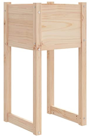 vidaXL Jardinera de Madera Maciza de Pino 40x40x81 cm