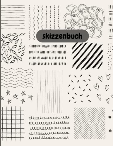 Skizzenbuch: Notizbuch für Kinder, zum zeichnen, schreiben, kritzeln,120 leere Seiten mit kleinen Zeichnungen in der Ecke der Seiten