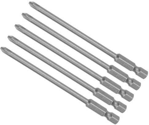 CoCud Croce Croce Avvitatore Punte, PH1 4mm 100mm Lungo 1/4 Esagonale Gambo, S2 magnetici Croce Trapano Punta per Potenza Impatto Guida, 5-Pezzi