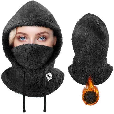 Qunature Sturmhaube Winter Warme Balaclava Thermo Winddichte Skimaske | Nackenwärmer für Radfahren Motorradfahren Snowboarden Skifahren, Sturmmaske für Damen/Herren Unisex