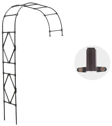 GAMAK Arche de Jardin Exterieur, Tuteur Plante Grimpante Demi-Arc, Arche Jardin pour Plantes Grimpantes de Rose, Arche Kit pour Ceremonie Laique - Montage Facile (Size : 1.2 * 2.4m)
