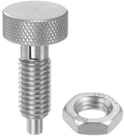 QUARKZMAN Perno a Molla con Maniglia Zigrinata Dimensione Filettatura M10 Lunghezza Perni Rilascio Stantuffo Indice Retrattile Non Bloccabile Acciaio Inossidabile per Industriali Perno