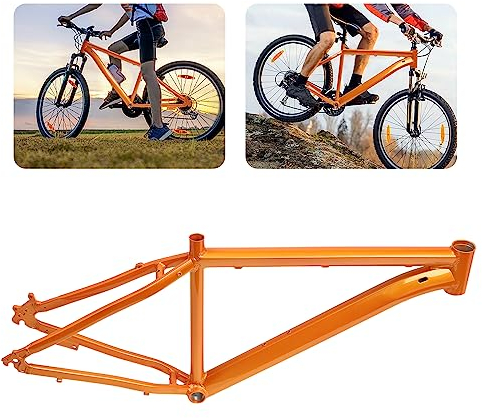 Sindipanda 26 Zoll MTB Fahrrad Rahmensatz, um ihre Fahrräder aufzurüsten oder als Ersatzrahmen, Aluminiumlegierung Mountainbike E-Bike Falt Klapp Fahrrad Rahmen, Schwarz (Orange)
