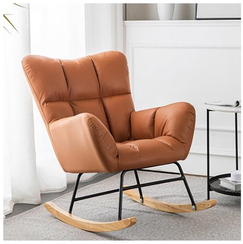 HJXBD888 Stillsessel mit Armlehne, Gepolsterter Stillstuhl Balkon Sessel Bequem, Belastbarkeit bis 120 kg für Wohnzimmer/Schlafzimmer/Balkon,Brown