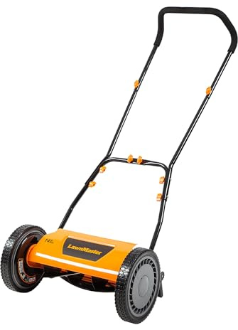 LawnMaster LMRM1401 Push Reel Lawn Mower 14-Inch 5-Blade