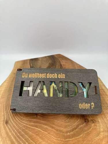 Geldgeschenk Box mit Stil Geschenkbox Handy“ Weihnachtsgeschenk Geburtstagsgeschenk (Anthrazit)