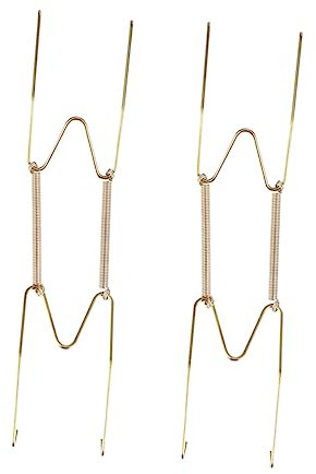 IMIKEYA Unsichtbare Telleraufhänger 8 Stück Wandtelleraufhänger Aus Metall W-typ Federhalter Goldener Geschirraufhänger Für Die Heimdekoration