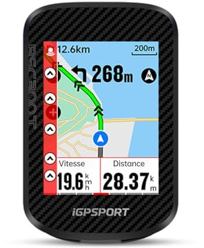iGPSPORT BSC300T Compteur Velo sans Fil, 2,4’’ Écran Tactile Map Navigation GPS 130+ Données Alerte Hors Itinéraire, Di2 IPX7 Synchronisation Strava Compteur Velo GPS