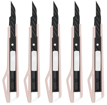 MANUFORE 5pcs 9mm Snap-off Knives with 30-Degree Precision Blade