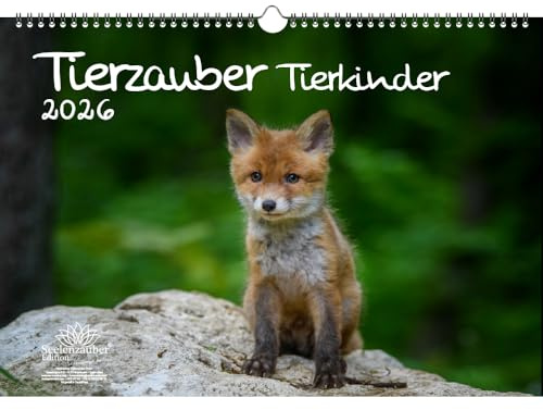 Calendario DIN A3 para 2026 animales bebés y niños de animales Seelenzauber