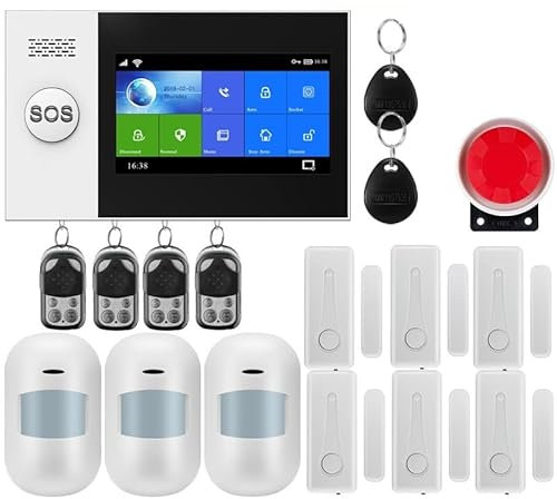 Système d'alarme pour la sécurité de la maison, Système d'alarme intelligent Gsm, système de sécurité domestique, avec capteur de mouvement Pir, capteur de porte, carte Rfid, Kits d'alarme de sécurité