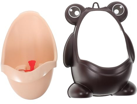 HOMSFOU Orinal De Entrenamiento para Niños Forma De Rana, Antisalpicaduras, Altura Ajustable, Montaje Pared, 1 Unidad, Entrenamiento para IR Al Baño