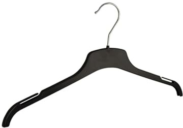 Perchas, 30 Piezas, Plástico, Negro, Muescas, Blusa, Camisa, Chaqueta, Falda, Gancho Giratorio 360°, 43 cm (CTP43_00/30)