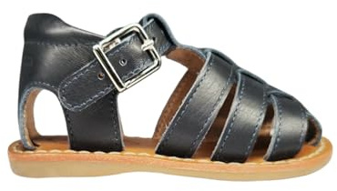 Balducci Scarpe Sandali Primi Passi in Pelle, Chiusi in Punta, plantare in cuoio, Made in Italy. Numeri dal 19 al 26 (Blu, Sistema Taglie Calzature EU, Bimbo (0-5 anni), Numero, Media, 23)