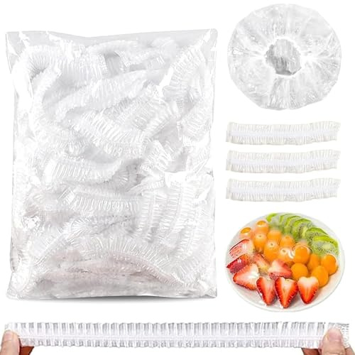 300 Pcs Cuffie Copri Alimenti Sacchetti Di Pellicola Elastica Riutilizzabile Copri Ali menti Con Elastico Cuffie Per Ali menti Cucina Per Mantenere Freschi i Cibi Verdure.
