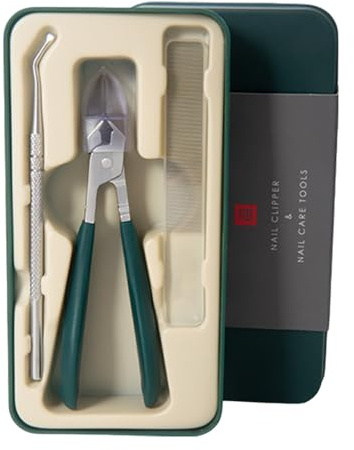 3-teiliges Metallnagelschneider, Spritzschutz, breite Schneidkapazität, Feilen-Set für effiziente Wartung, Nagelschneider-Set