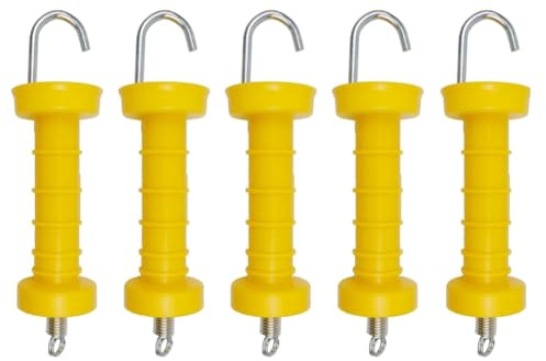 Koolenry 5 Pcs High Quality Electric Fence Gate Handle Insulated Spring Handles Plastic Door Handle Ranch Fence Accessories