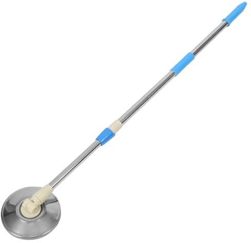 ROMISBABA Manche de Balai Serpillière Acier Inoxydable Télescopique Poignée Rotative Renforcée et Anti- Accessoire de Remplacement pour Sols Variés Ajustable Hauteur