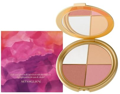 CFEWV Palette Trio Blush e Bronzer Multi Finish, Contiene 1 Bronzer e 2 Fard con Finish Mat e Metal, per Trucco Viso e Contouring, Palette Viso Versatile