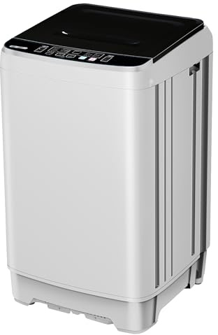 2.0 Cu.Ft Portable Washer - Full-Automatic Portable Washing Machine With 10 Wash Cycles - Top Loader for Apartments, Homes, and Dorms - Low Noise, IPX4 with Spin Dryer Drain Pump Compact Laundry
