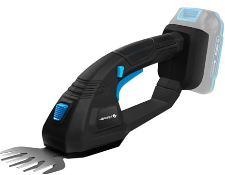 HÖGERT TECHNIK Tijeras de Hierba y Arbustos a Batería 18V OneAccuSystem, Tijeras de jardín inalámbricas para Bordes de césped, Recorte y Mantenimiento de setos, compactas, sin batería