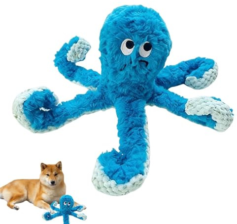 Octopus Puppy Toy - Pirrande hundtugga interaktivt spel, hållbart mjukt material för dragspel Tandrengöring, underhållning, mentalt engagemang, rolig aktivitet | Träning Tristess Relief Indoor Outdoor