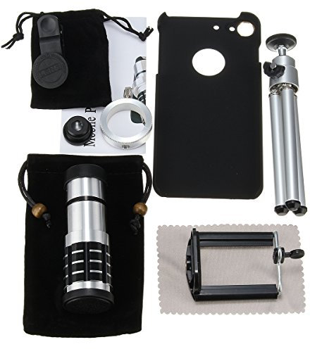 MASUNN Kit Objectif Caméra pour Iphone 7 Plus, Y Compris 12X Télescope Objectif Appareil Photo/Trépied Kit/Macro Fisheye