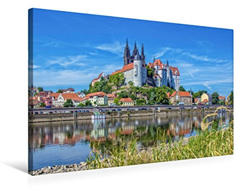 Premium Textil-Leinwand 75 x 50 cm Quer-Format Sachsen, Albrechtsburg Meißen | Wandbild, HD-Bild auf Keilrahmen, Fertigbild auf hochwertigem Vlies, Leinwanddruck von Peter Roder