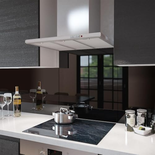 Glass Splashbacks Black - Made By Premier Range in 80cm Wide x 100cm High