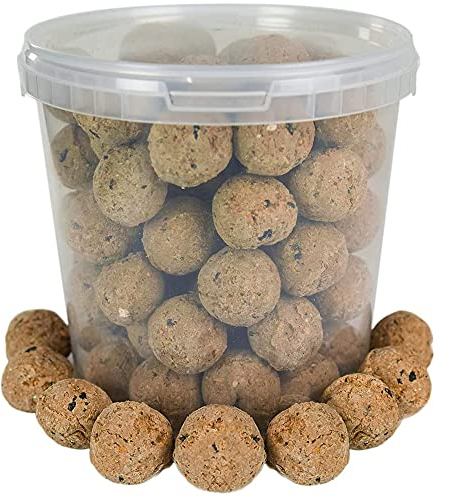BusyBeaks Suet Fat Balls Premium Garden Wild Bird Food Enhanced Year Round Formula Naturally Blended High in Energy and Protein-Rich Feed Full of Fresh Nutritious Fat Fibre & Moisture (2.5L Tub)