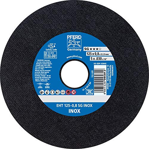 PFERD 61341096 Lot de 25 disques à tronçonner EHT 125-0,8 SG Inox